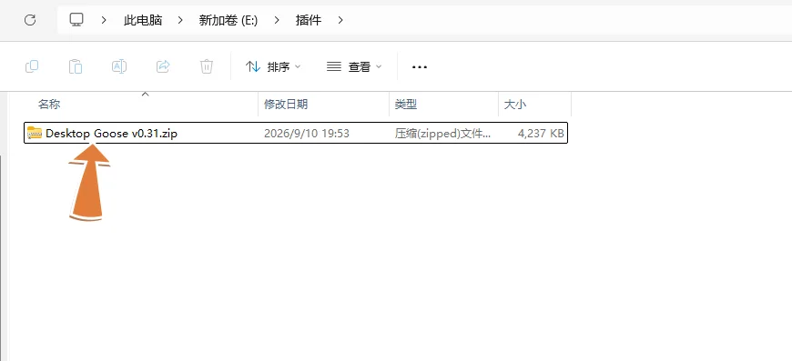 zip 保存到 E 盘