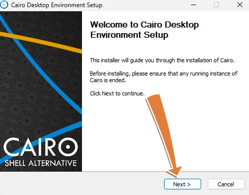 Cairo 安装欢迎页